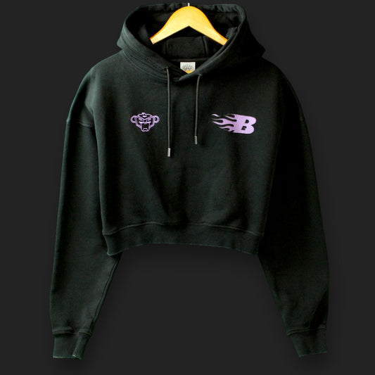 Black Bananas Crop Hoodie (Size-S)