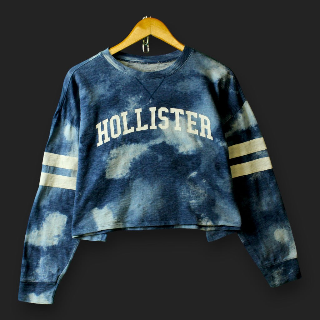 Hollister Oversized Long Sleeve Crop Top (Size-S)