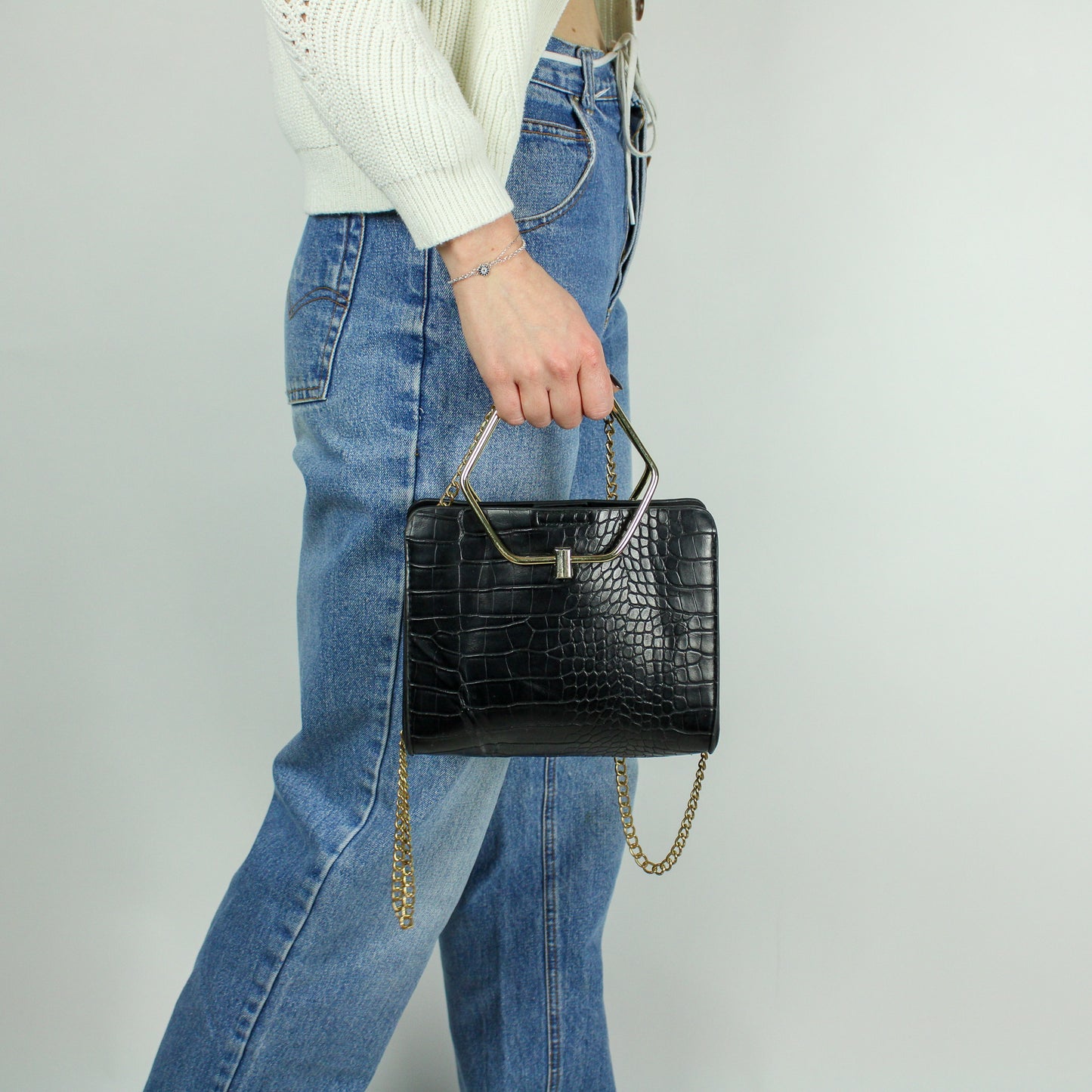 Black Shoulder and Handbag