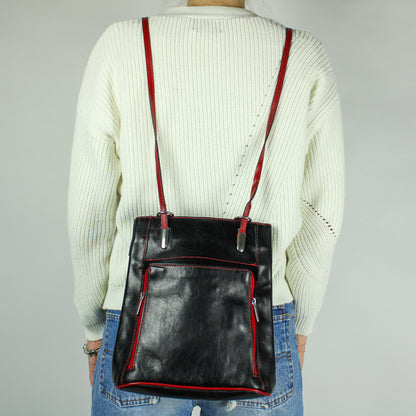 Vintage Leather Backpack and Shoulder Bag