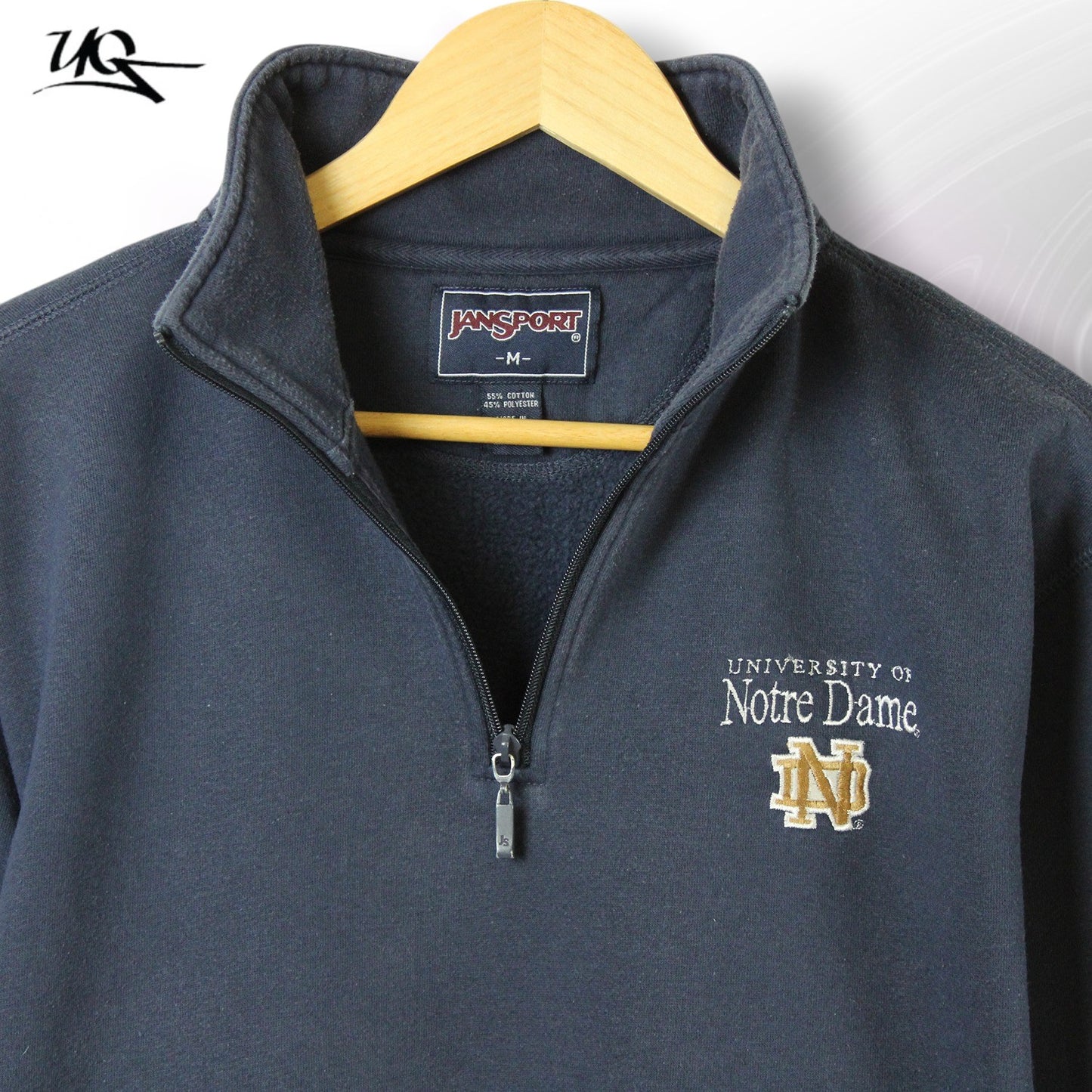 JanSport Notre Dame UNI  1/4 Zip Sweater(Size-M)